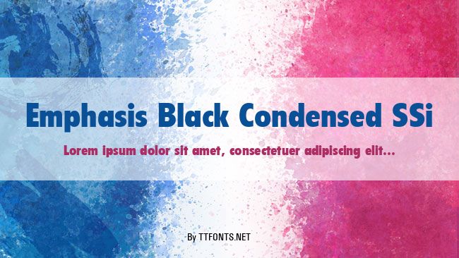 Emphasis Black Condensed SSi example